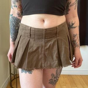 NWT Y2K Grunge Free People Pleated Micro Mini Skort
